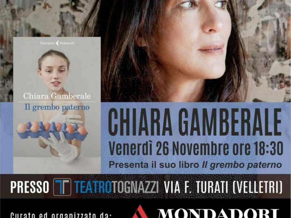 Il grembo paterno: Chiara Gamberale a Forum Eventi con il suo nuovo libro