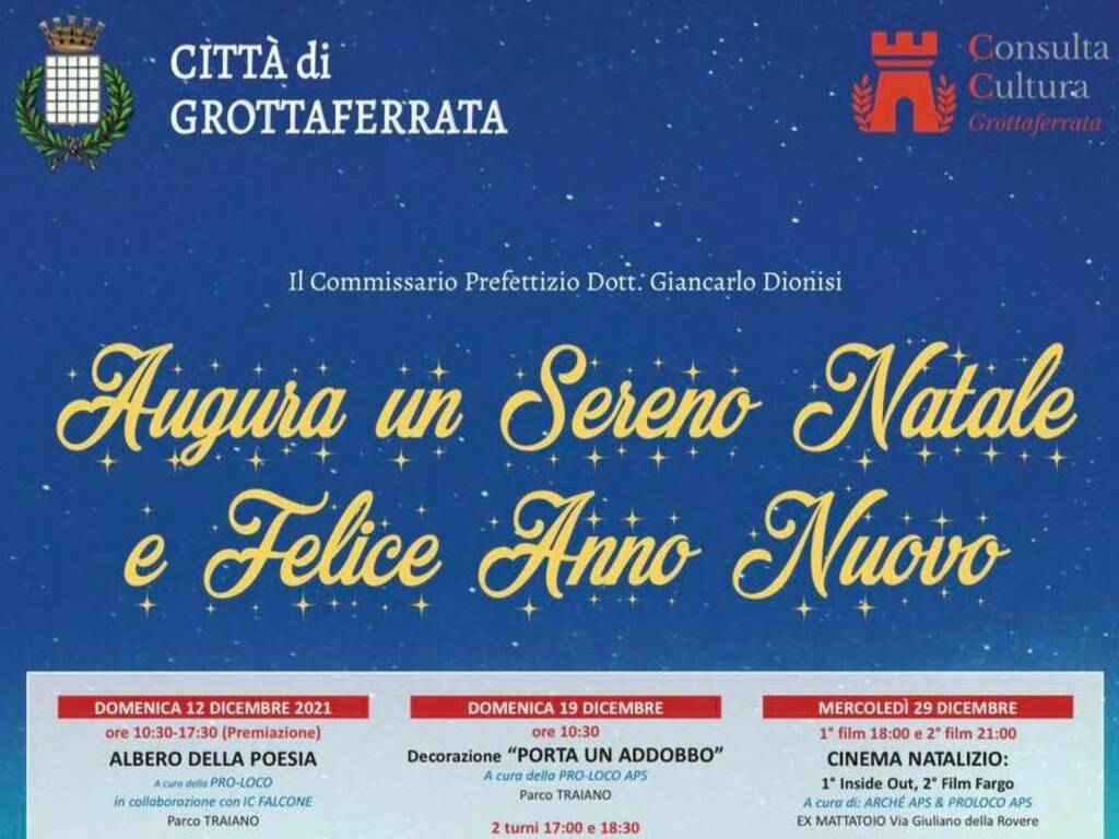 Grottaferrata - Tradizione, arte e musica nel ricco cartellone delle  Festività natalizie - Castelli Notizie