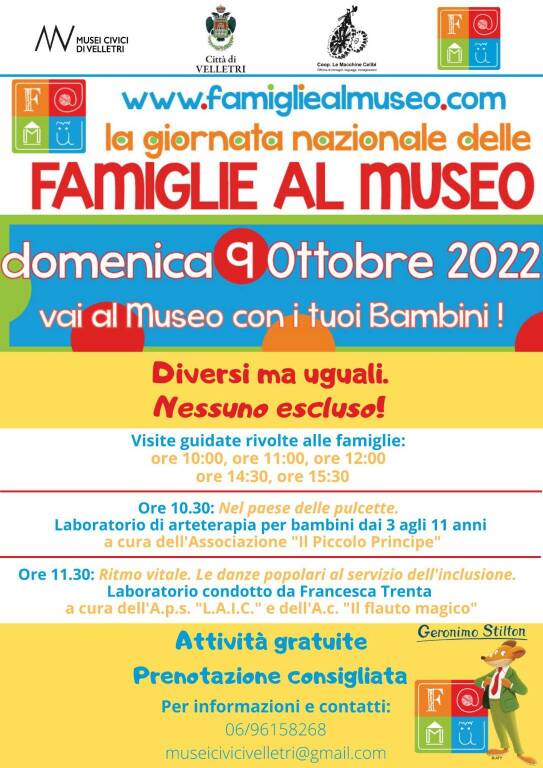 Velletri Musei Civici Famiglie al Museo 9 Ott 2022 Intera