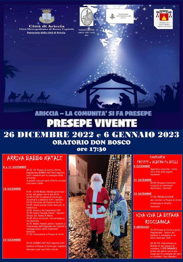 Ariccia La Comunità si fa Presepe 2022