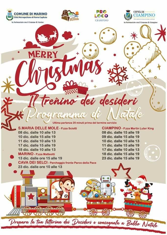 trenino natale marino ciampino