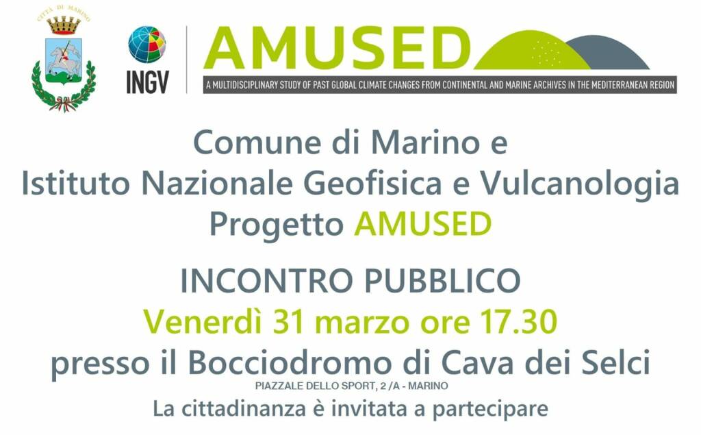 Progetto Amused Marino INGV Locandina