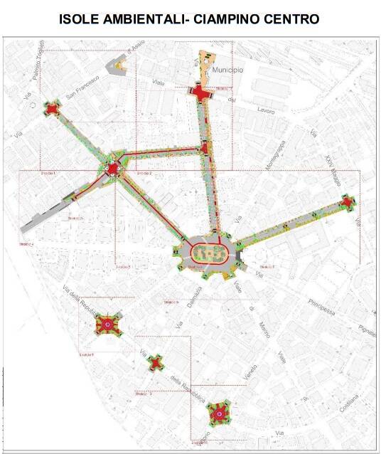 Isole ambientali Ciampino centro mappa