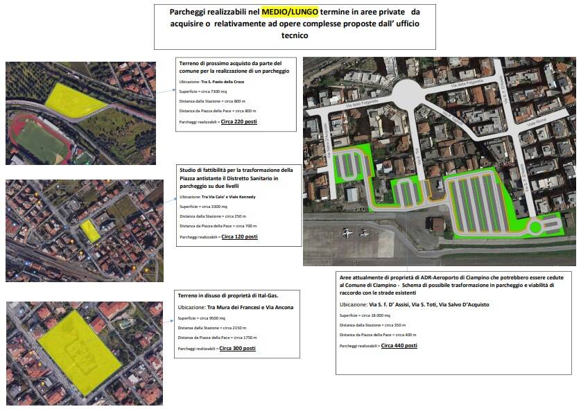 Ciampino ipotesi parcheggi medio - lungo termine 2023