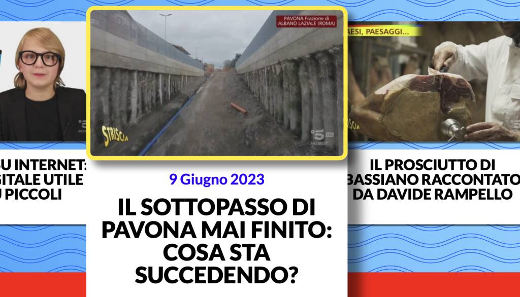 sottopasso pavona striscia la notizia