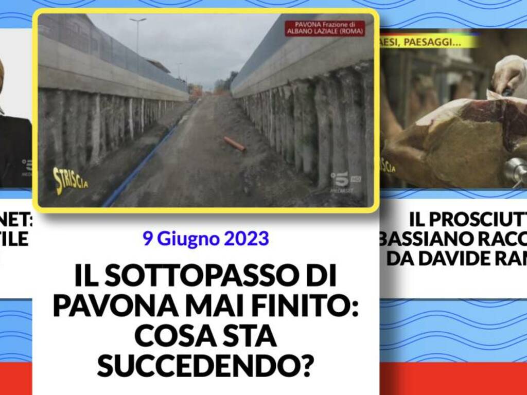 sottopasso pavona striscia la notizia