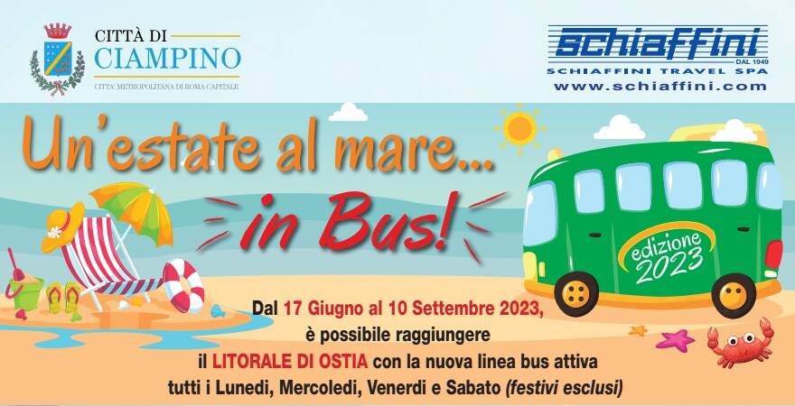 Ciampino Un'estate al mare in bus 2023 Locandina Orizz