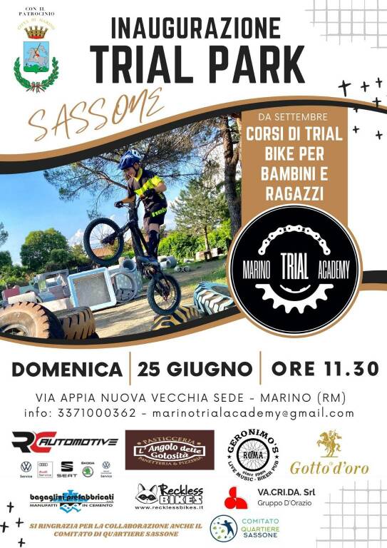 Cava dei Selci inaugurazione Trial Park Sassone 25 Giu 2023 Locandina Intera