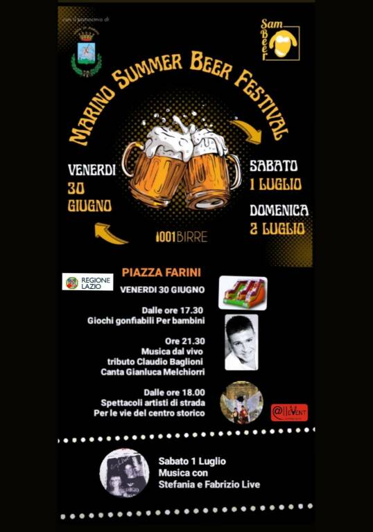 Marino Summer Beer Festival 2023 Locandina Intera