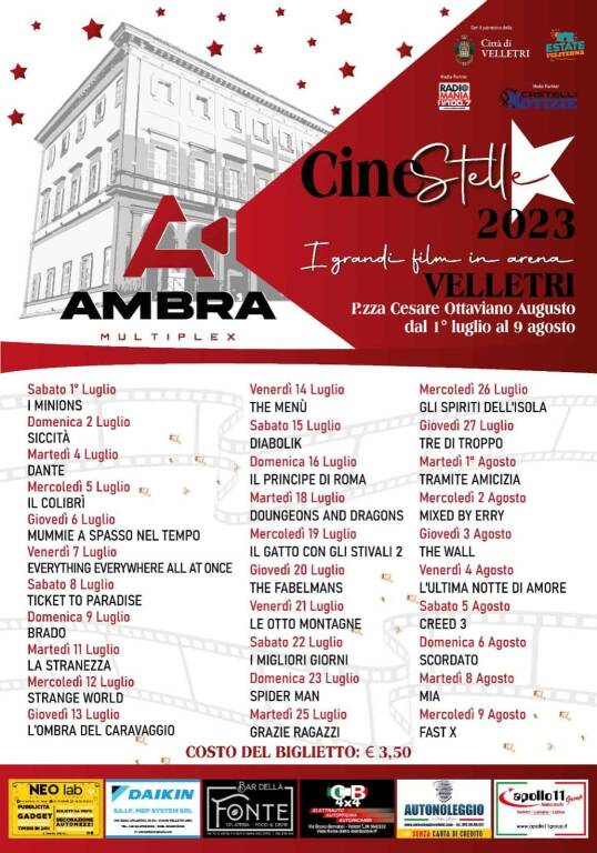 velletri cinema aperto