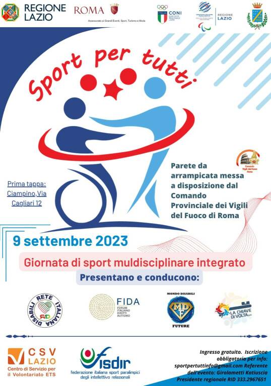 Sport per Tutti Ciampino 9 Set 2023 Locandina