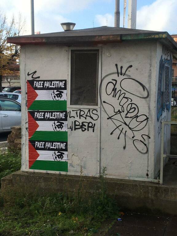 scritte pro palestina cecchina 