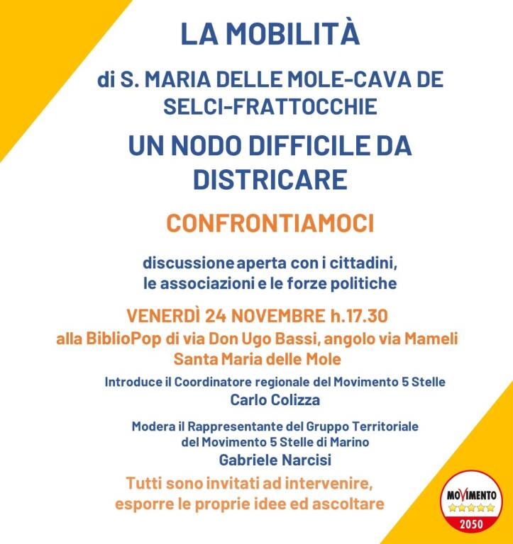 Bibliopop Incontro M5S Marino 24 Nov 2023 Intera