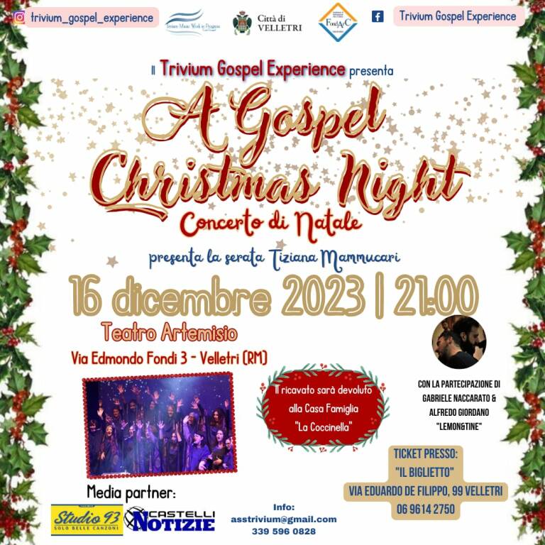 a gospel Christmas night