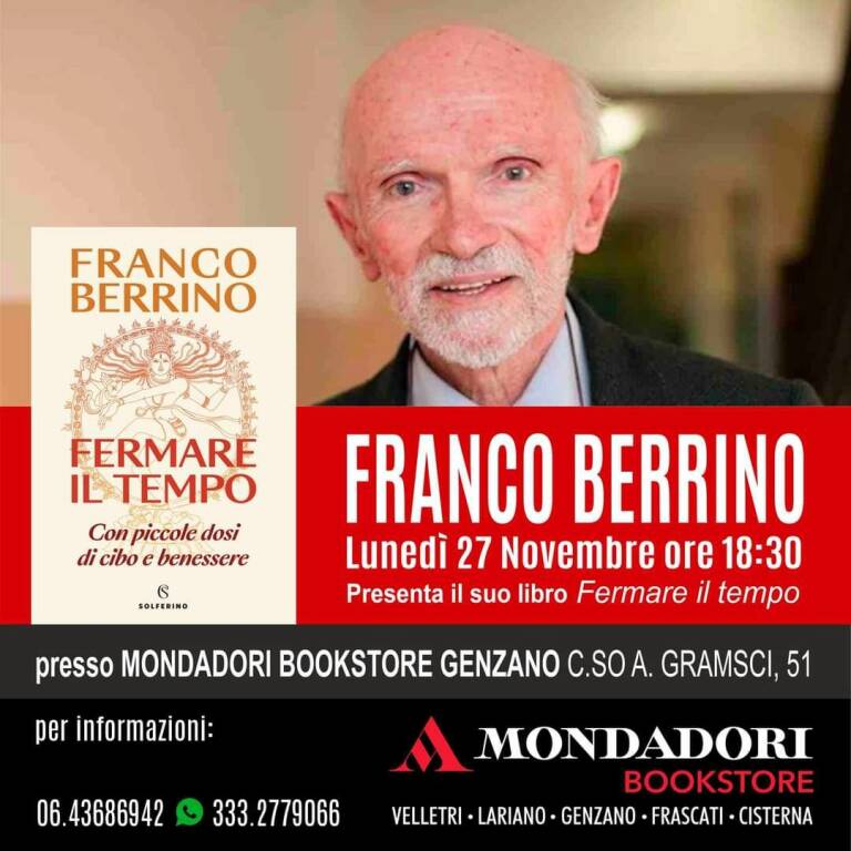 Franco Berrino a Genzano, nel pomeriggio: presenterà il suo nuovo libro -  Castelli Notizie