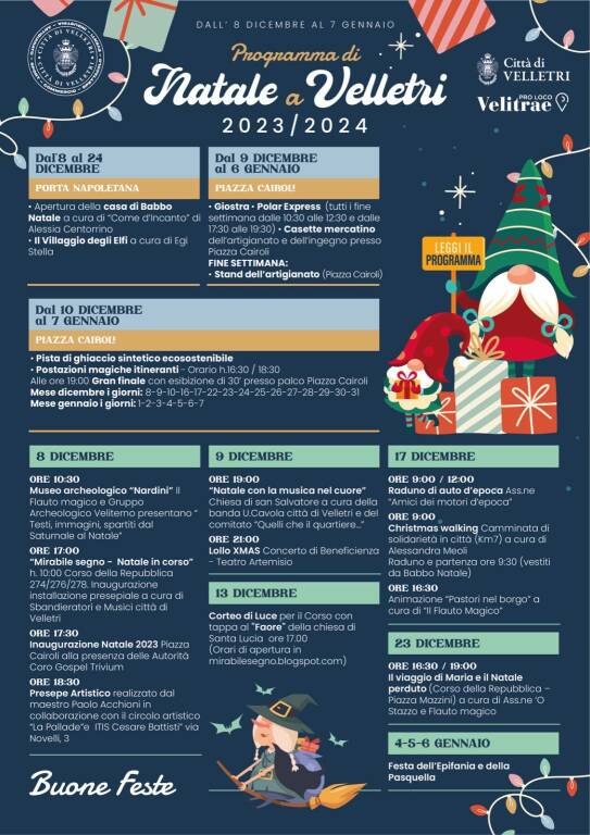 NATALE A VELLETRI PROGRAMMA