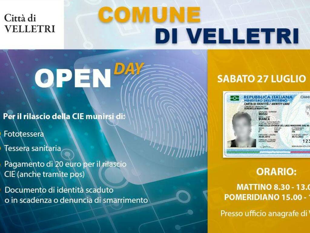 carta identità  velletri 