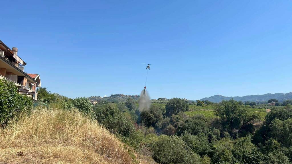 incendio monte compatri