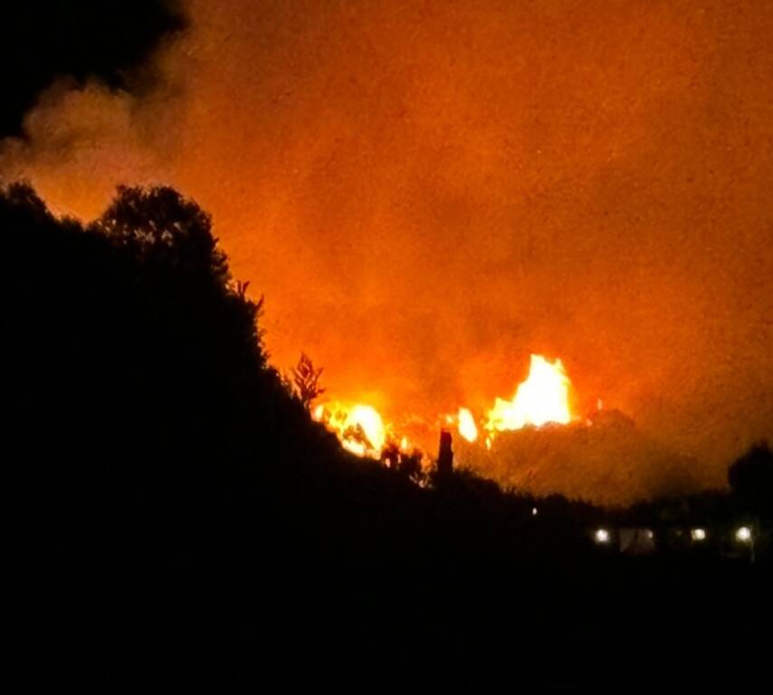 Incendio poggi d'Oro Velletri