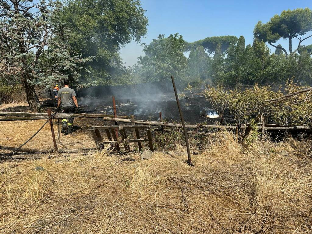 auto a fuoco via prelatura terreno 