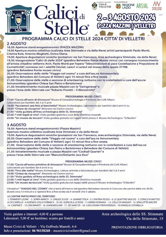 programma calici di stelle