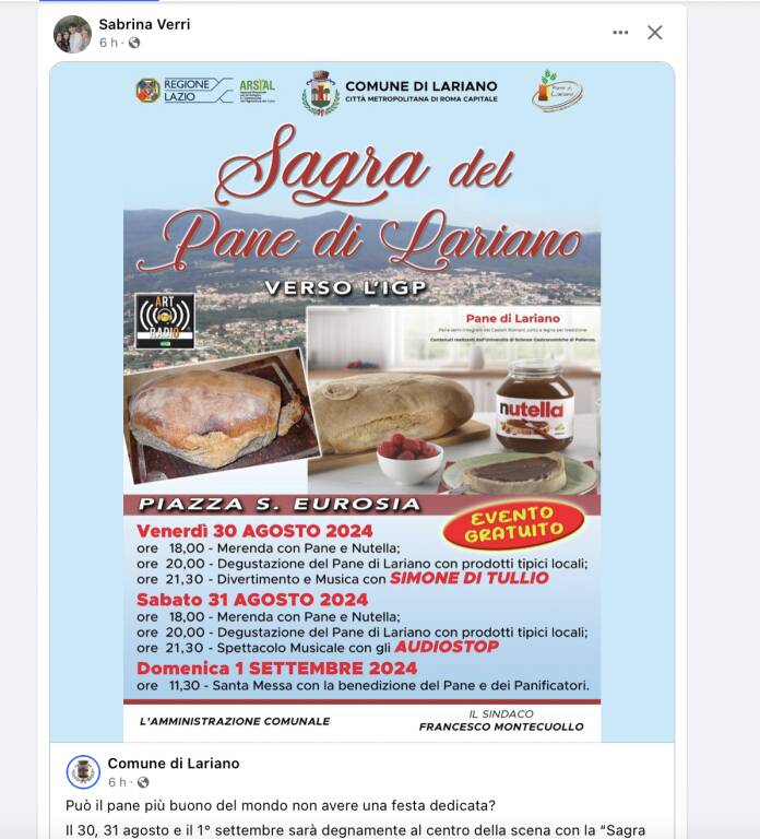 sagra del pane di lariano 