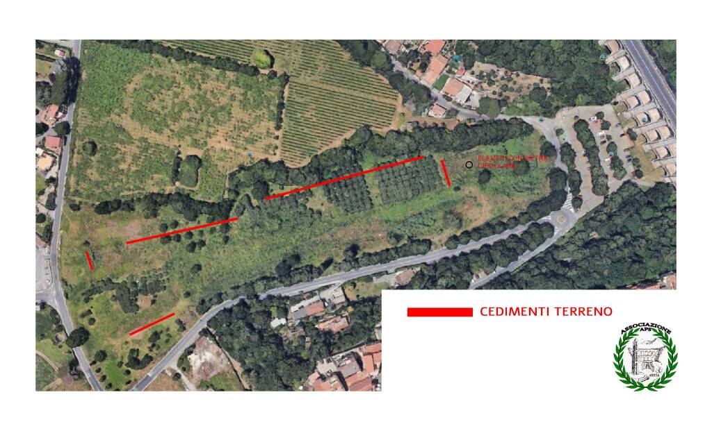 cedimenti terreno sotto il ponte ariccia 