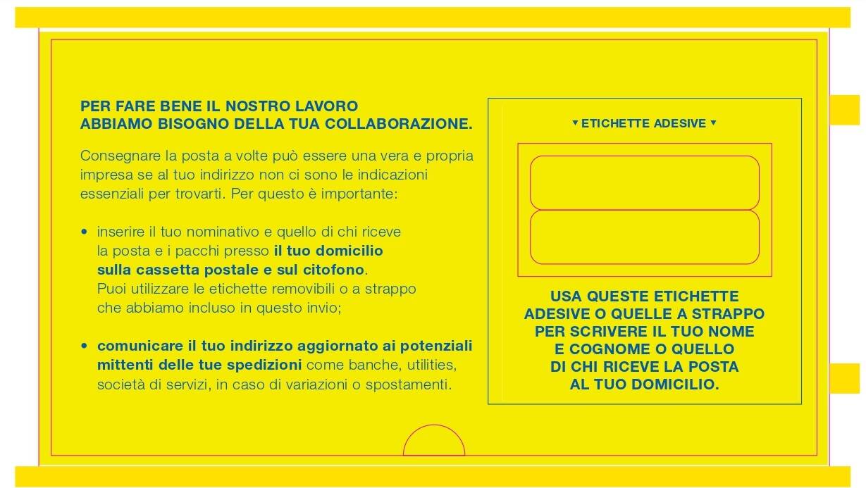 etichetta la cassetta poste italiane